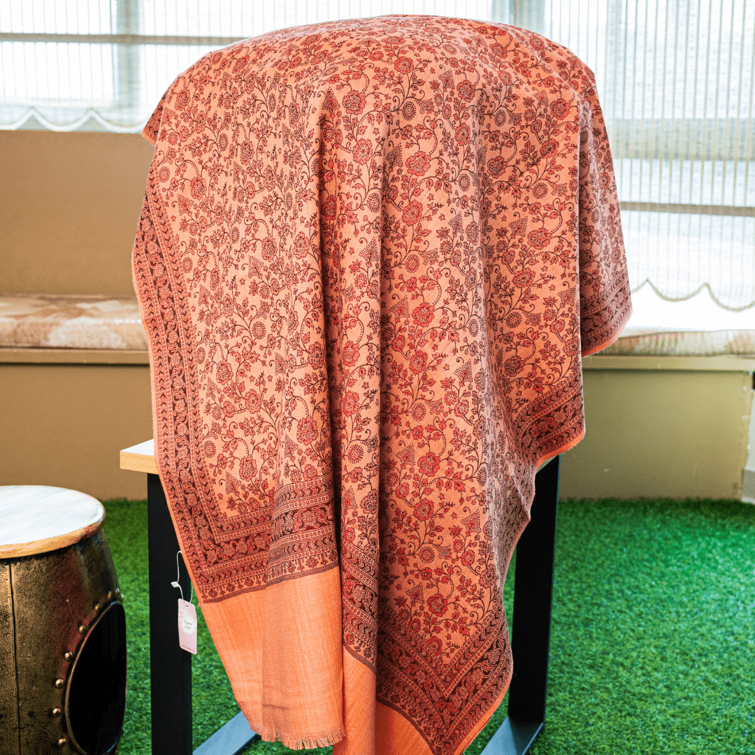 All-Over Floral Pattern Shawl