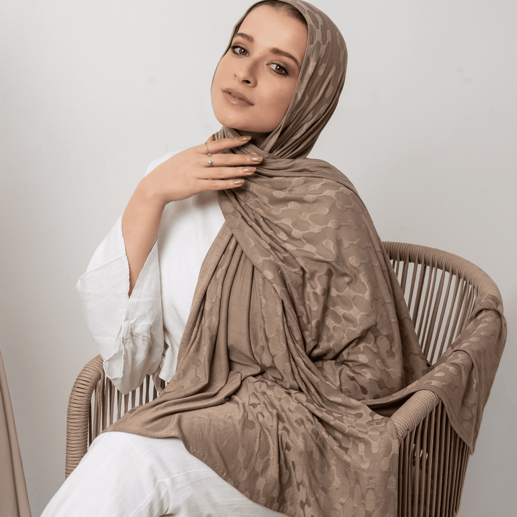 وشاح "أتوميك" من قماش الجاكار القطني