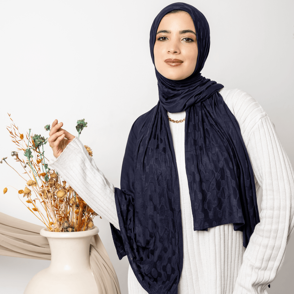 وشاح "أتوميك" من قماش الجاكار القطني