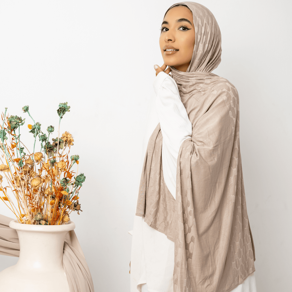 وشاح "أتوميك" من قماش الجاكار القطني