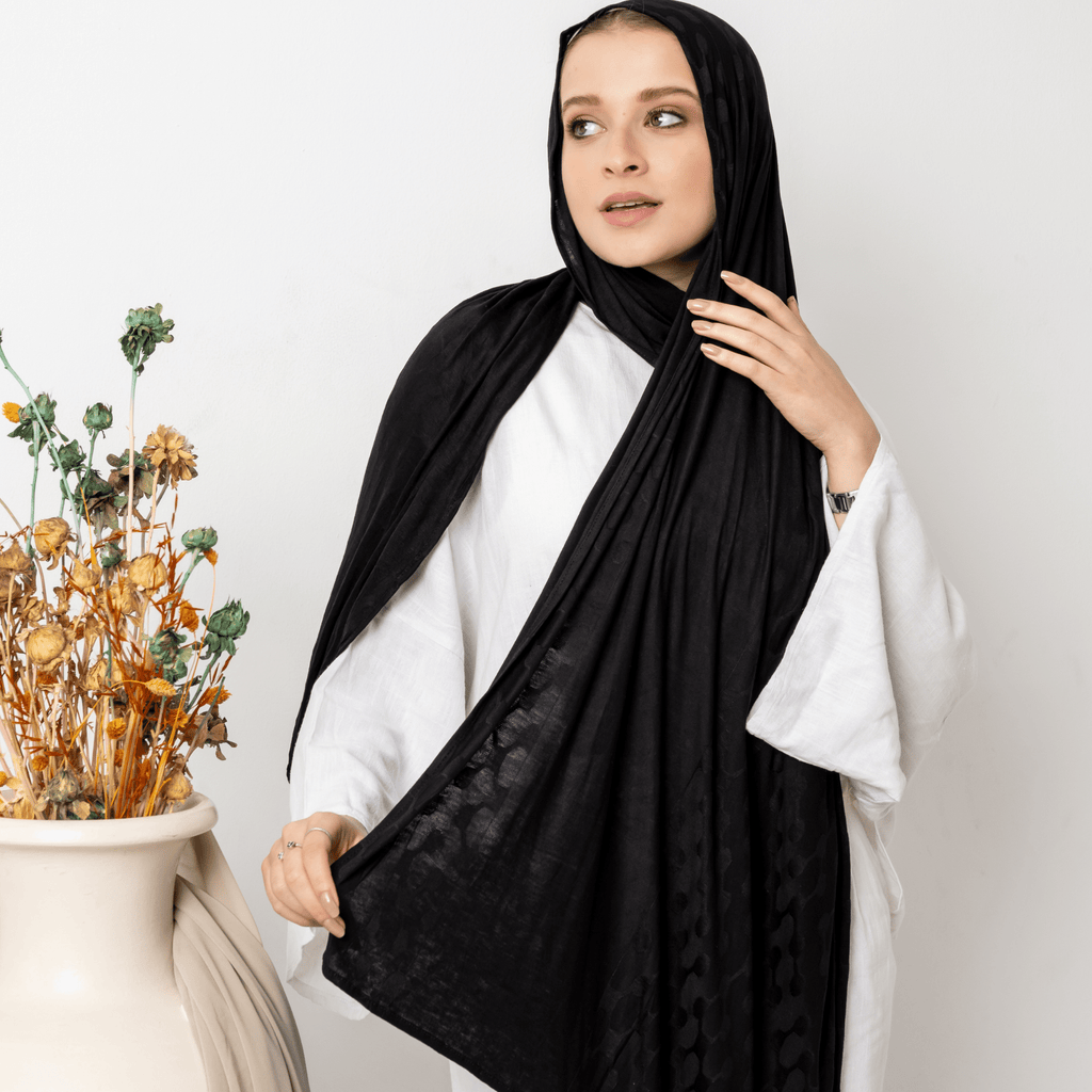 وشاح "أتوميك" من قماش الجاكار القطني