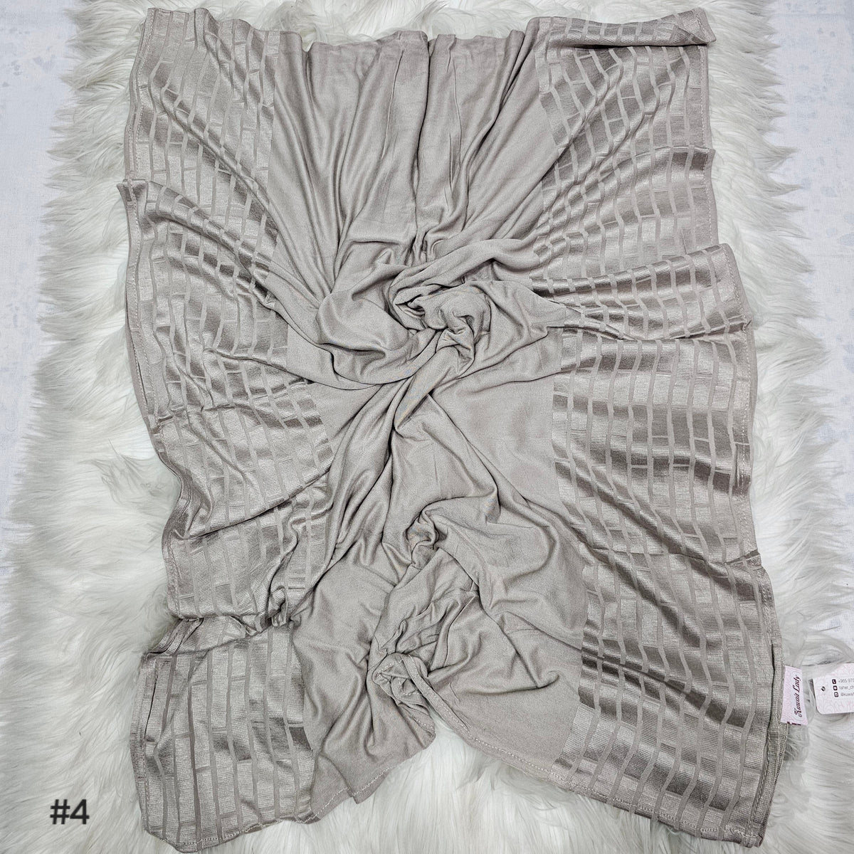 Brick Border Cotton Scarf