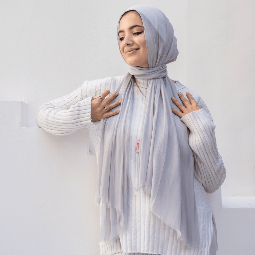 وشاح شيفون مجعد