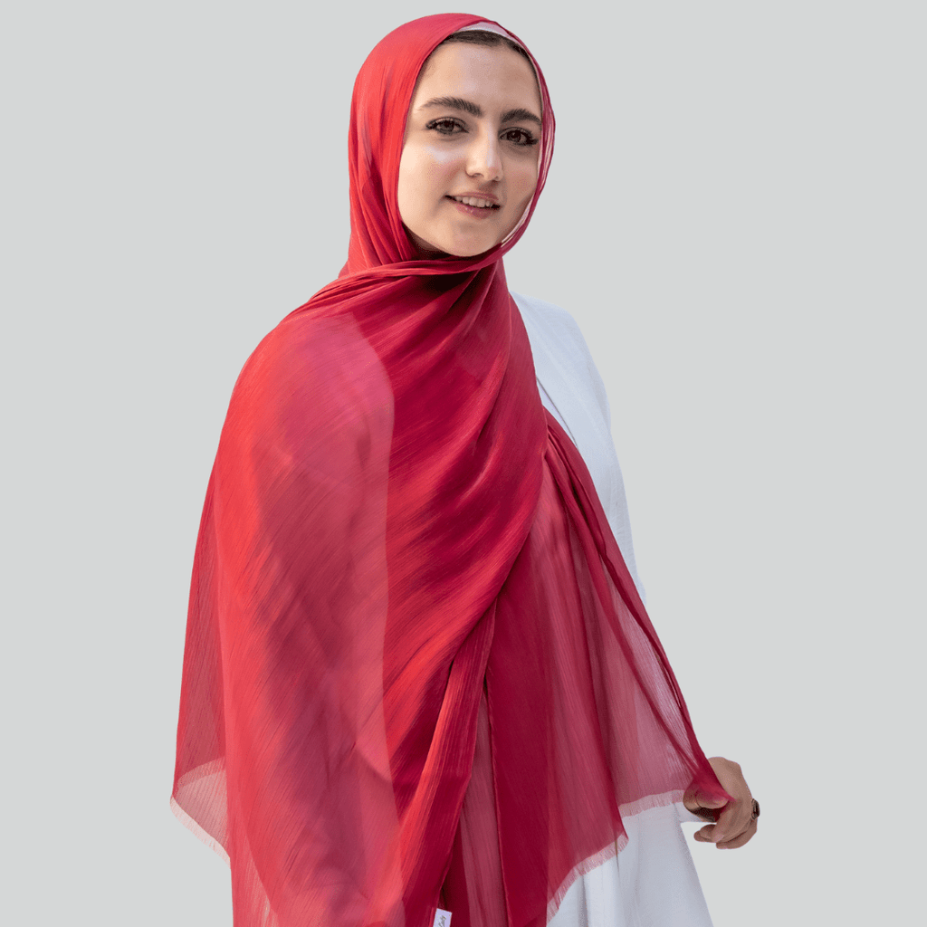 وشاح شيفون مجعد