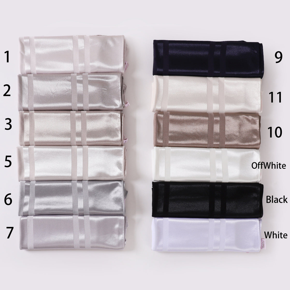 Cotton Satin Panel Scarf