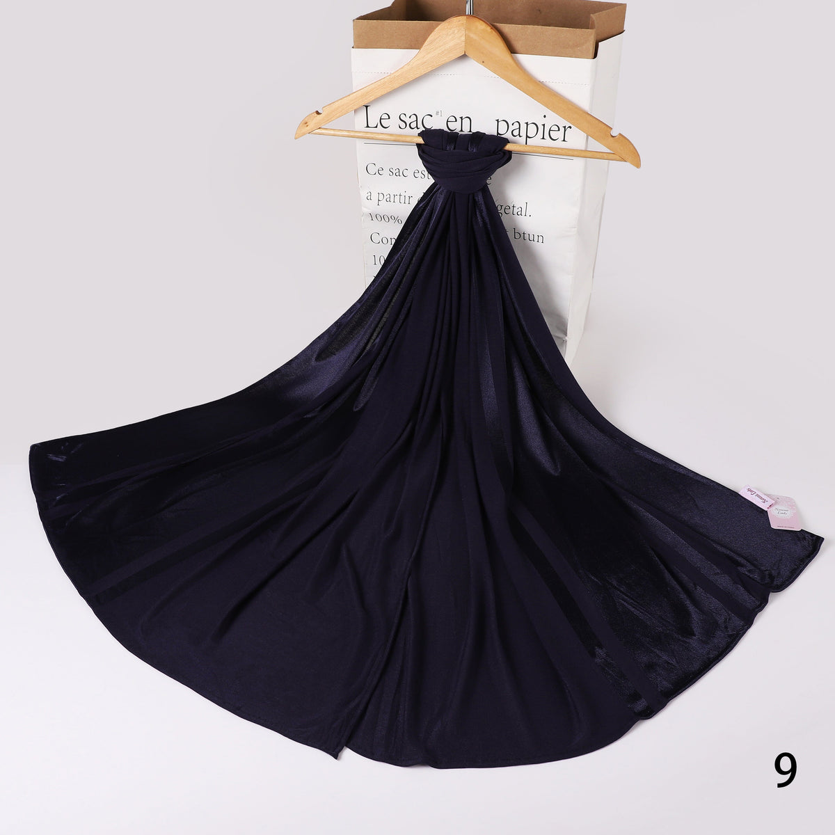 Cotton Satin Panel Scarf