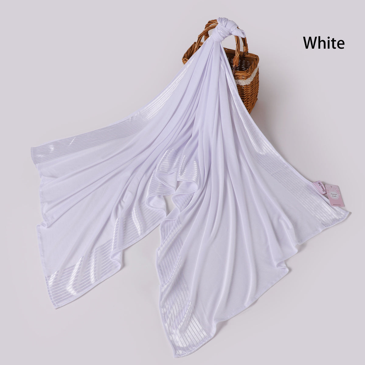 Cotton Satin Stripes Scarf