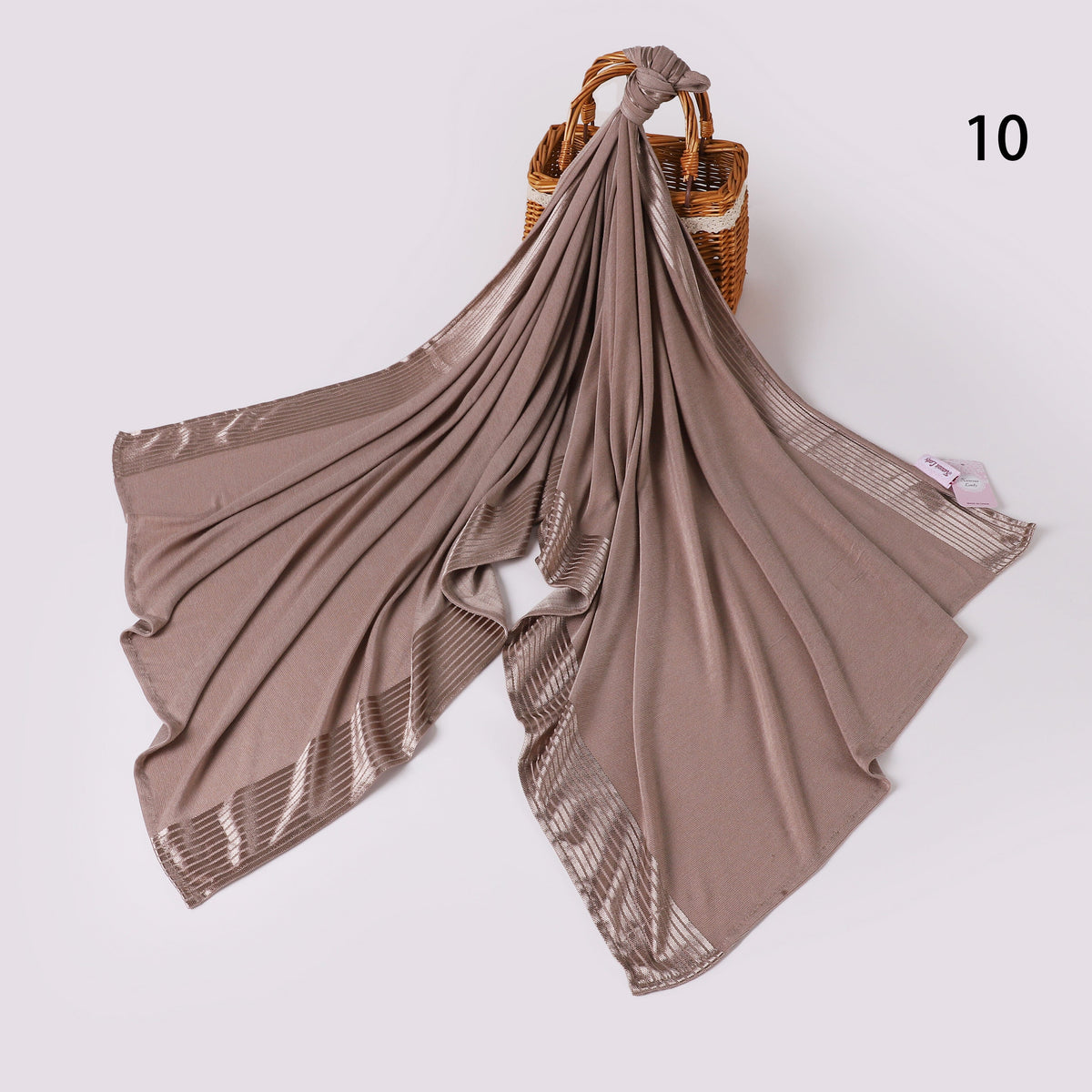 Cotton Satin Stripes Scarf