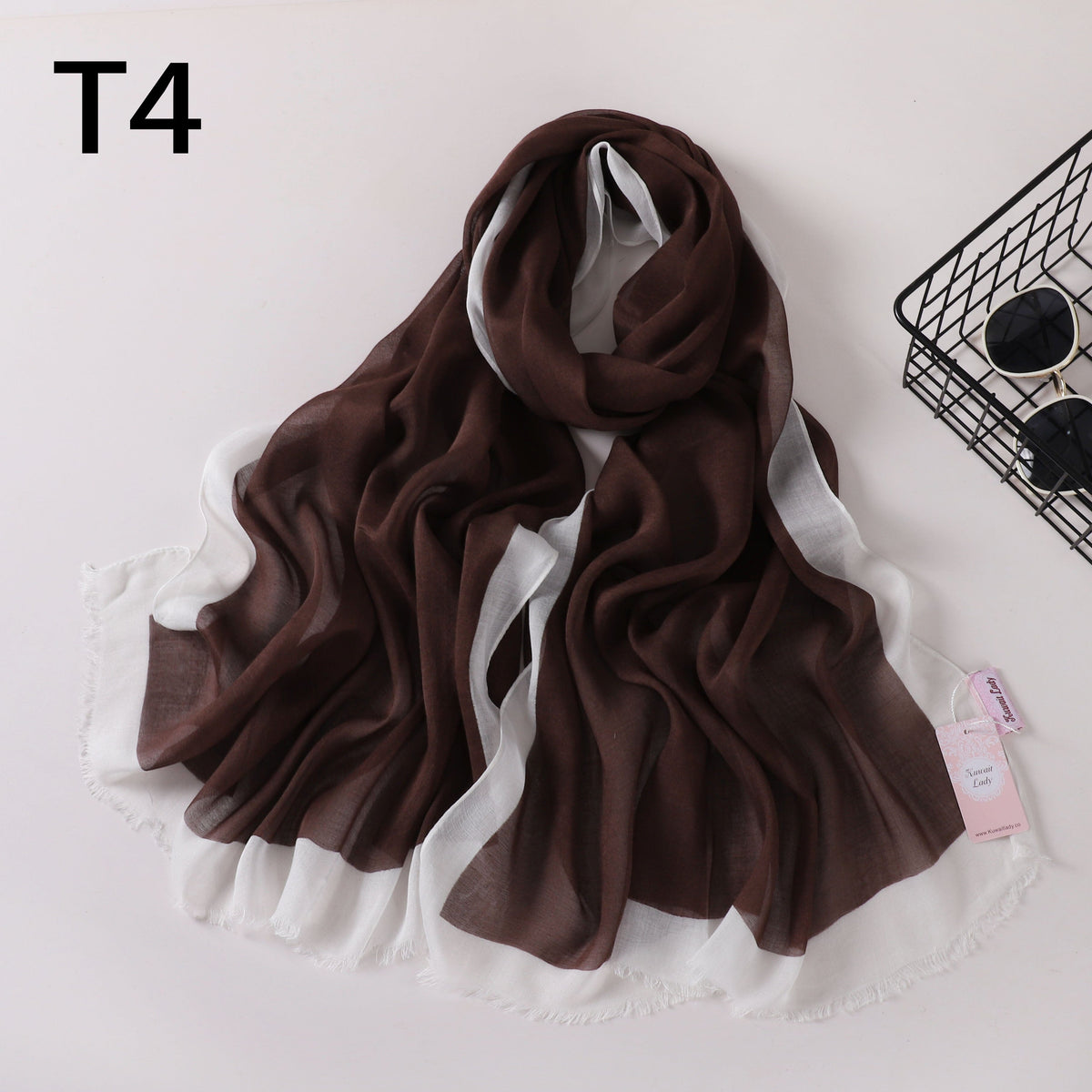Frame Border Linen Scarf