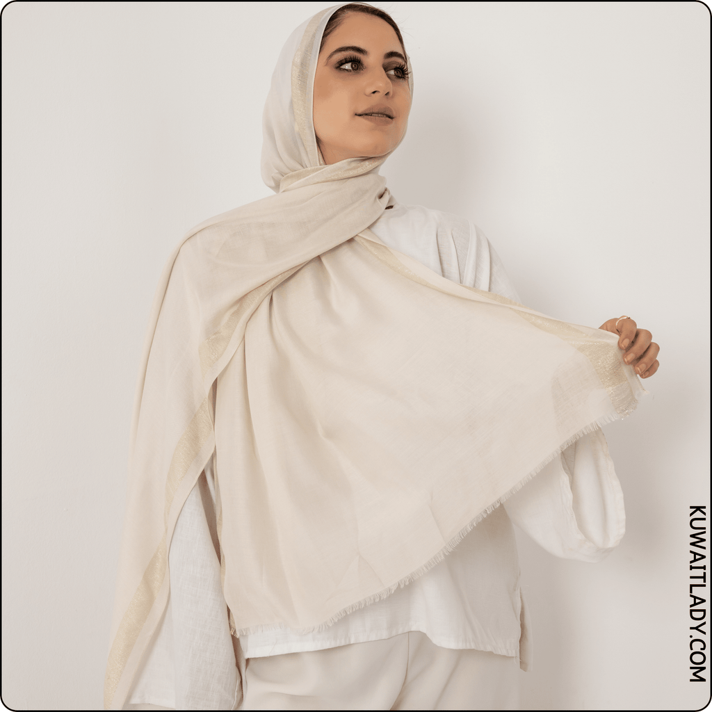 وشاح كتان لامع