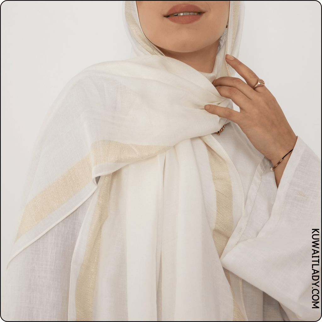 وشاح كتان لامع