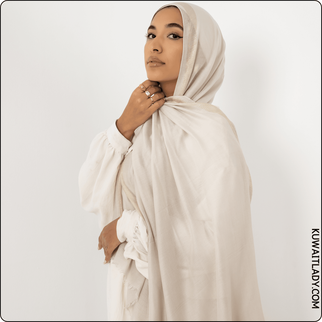 وشاح كتان لامع