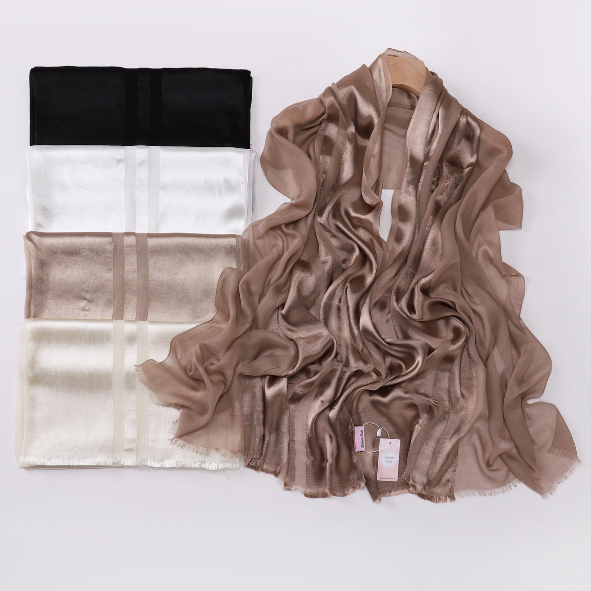 Half Linen, Half Satin Elegance