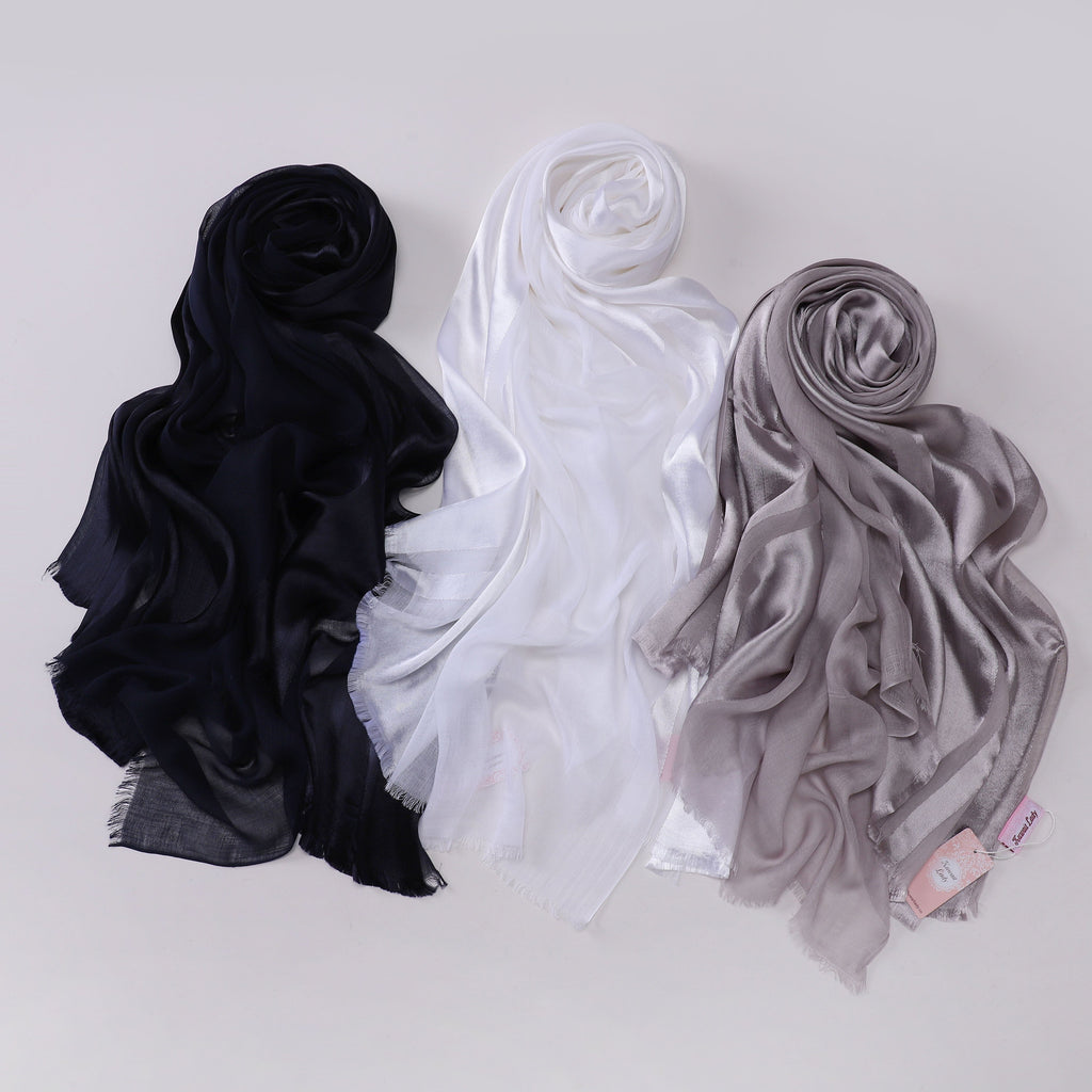 Half Linen, Half Satin Elegance