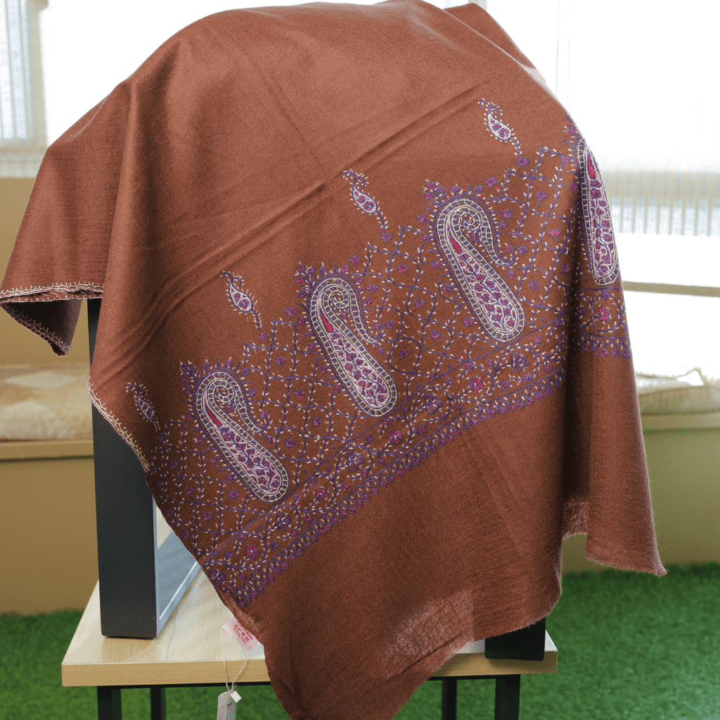 Handcrafted Paisley Border Shawl