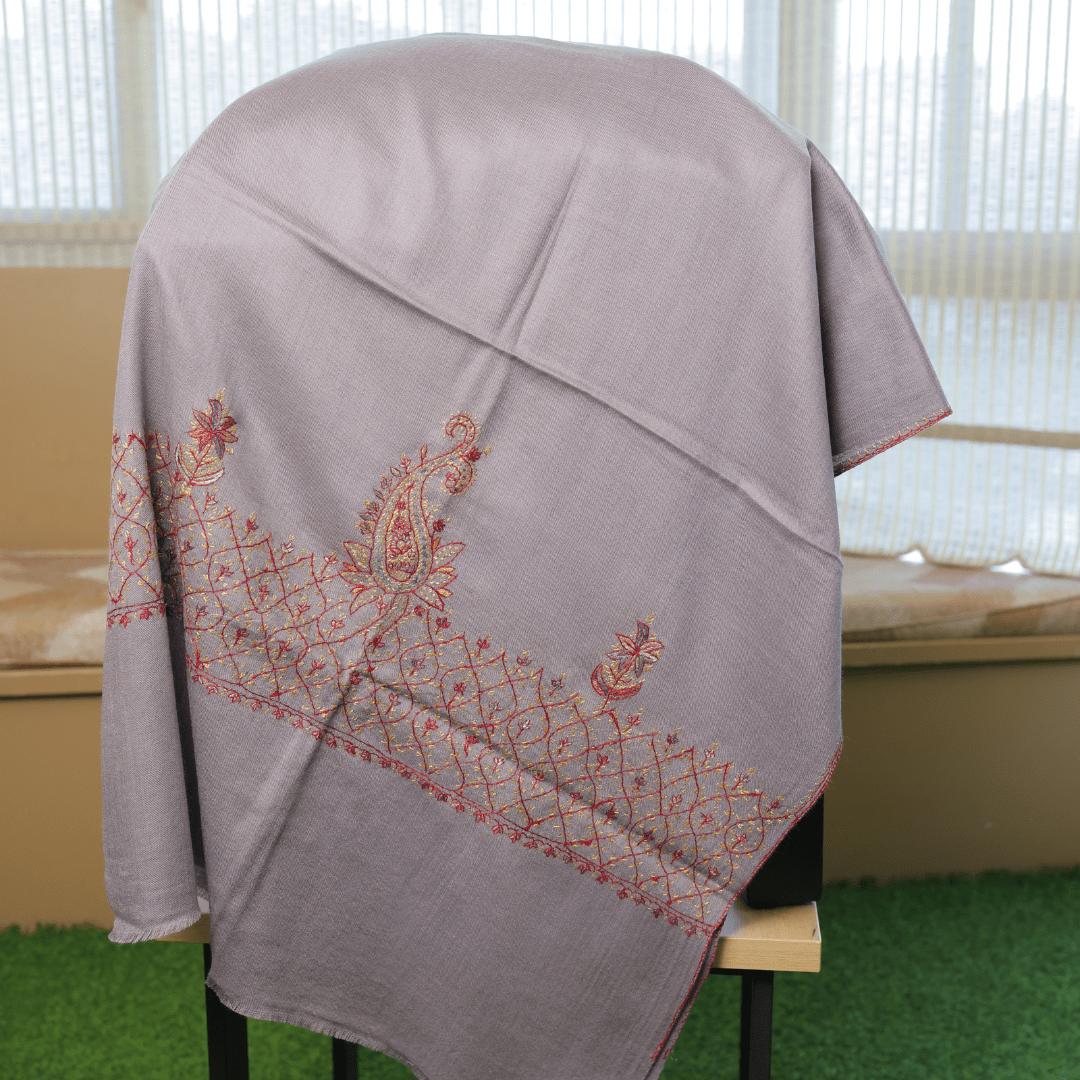 Handcrafted Paisley Border Shawl