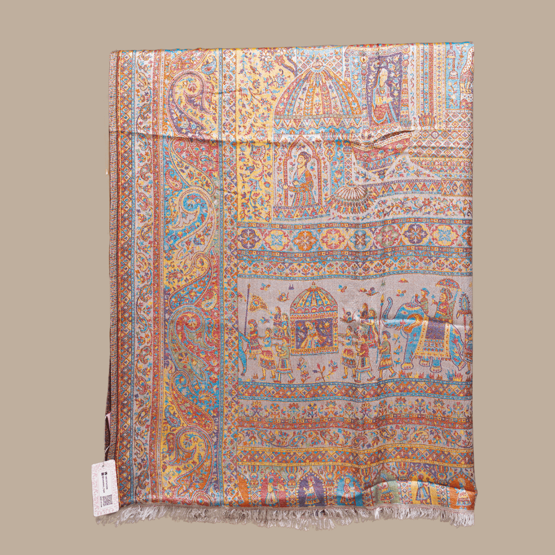 Indian Print Kashmiri Shawl