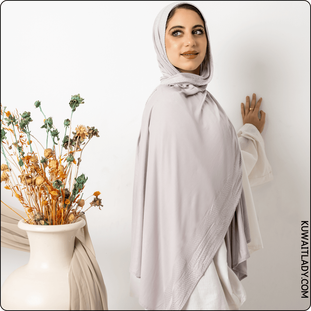 وشاح قطني مطاطي بنقشة الجاكار