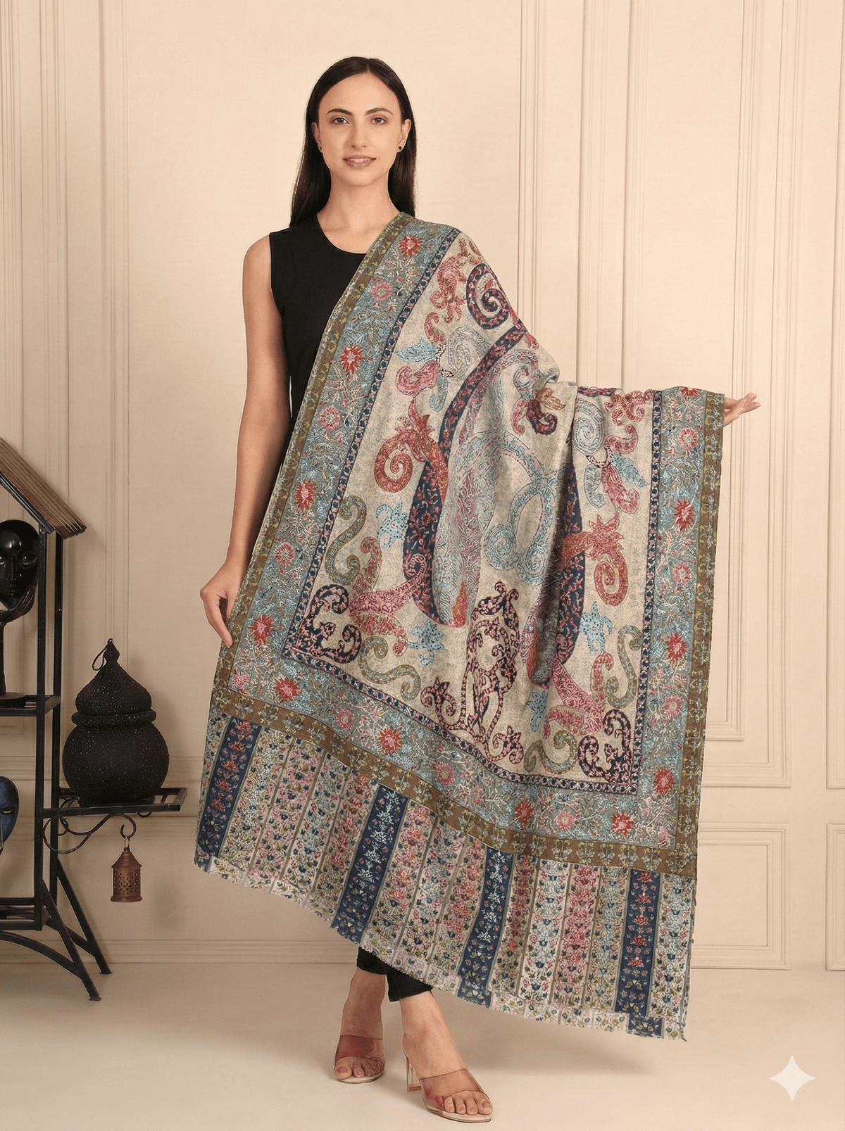 Kalamkari Pashmina Shawl