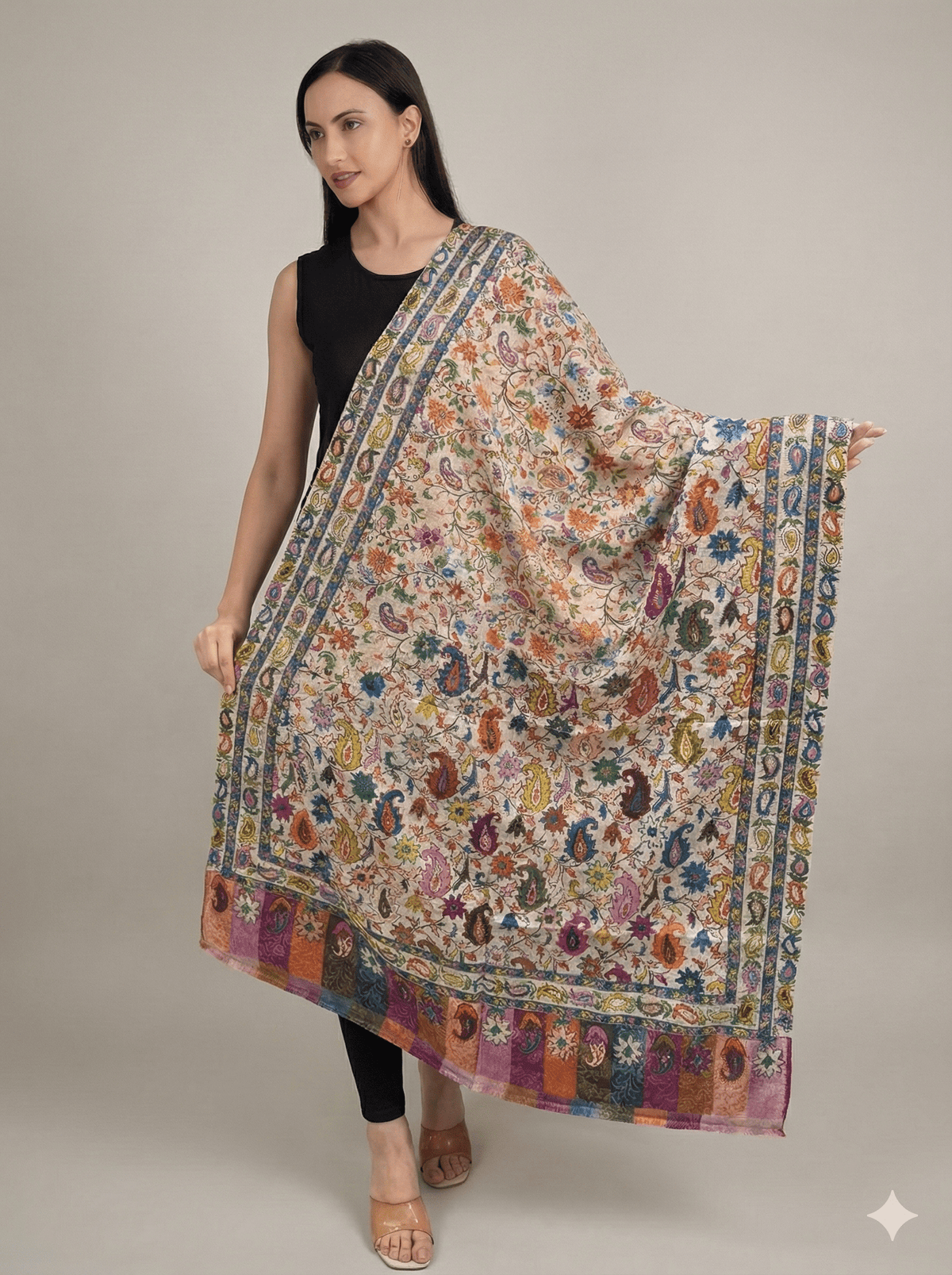 Kalamkari Pashmina Shawl