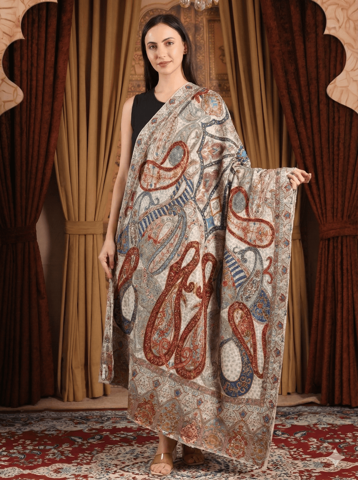 Kalamkari Pashmina Shawl