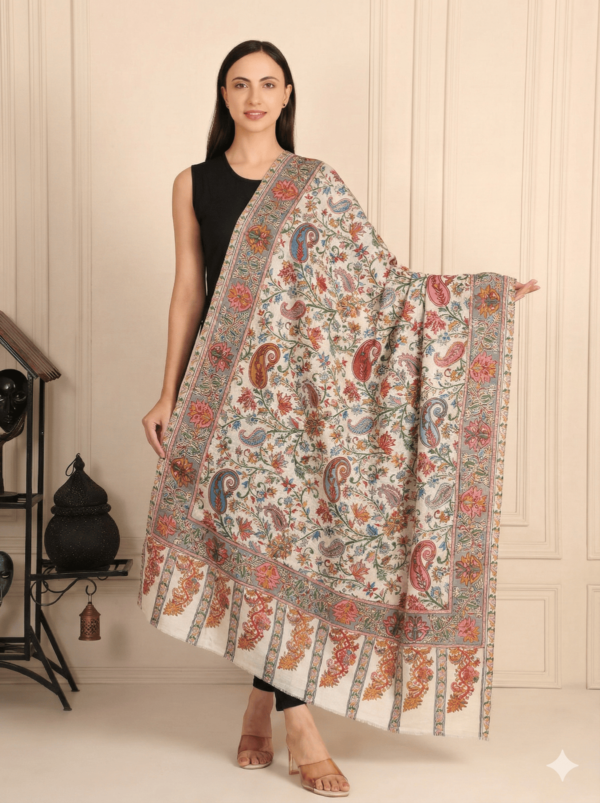 Kalamkari Pashmina Shawl