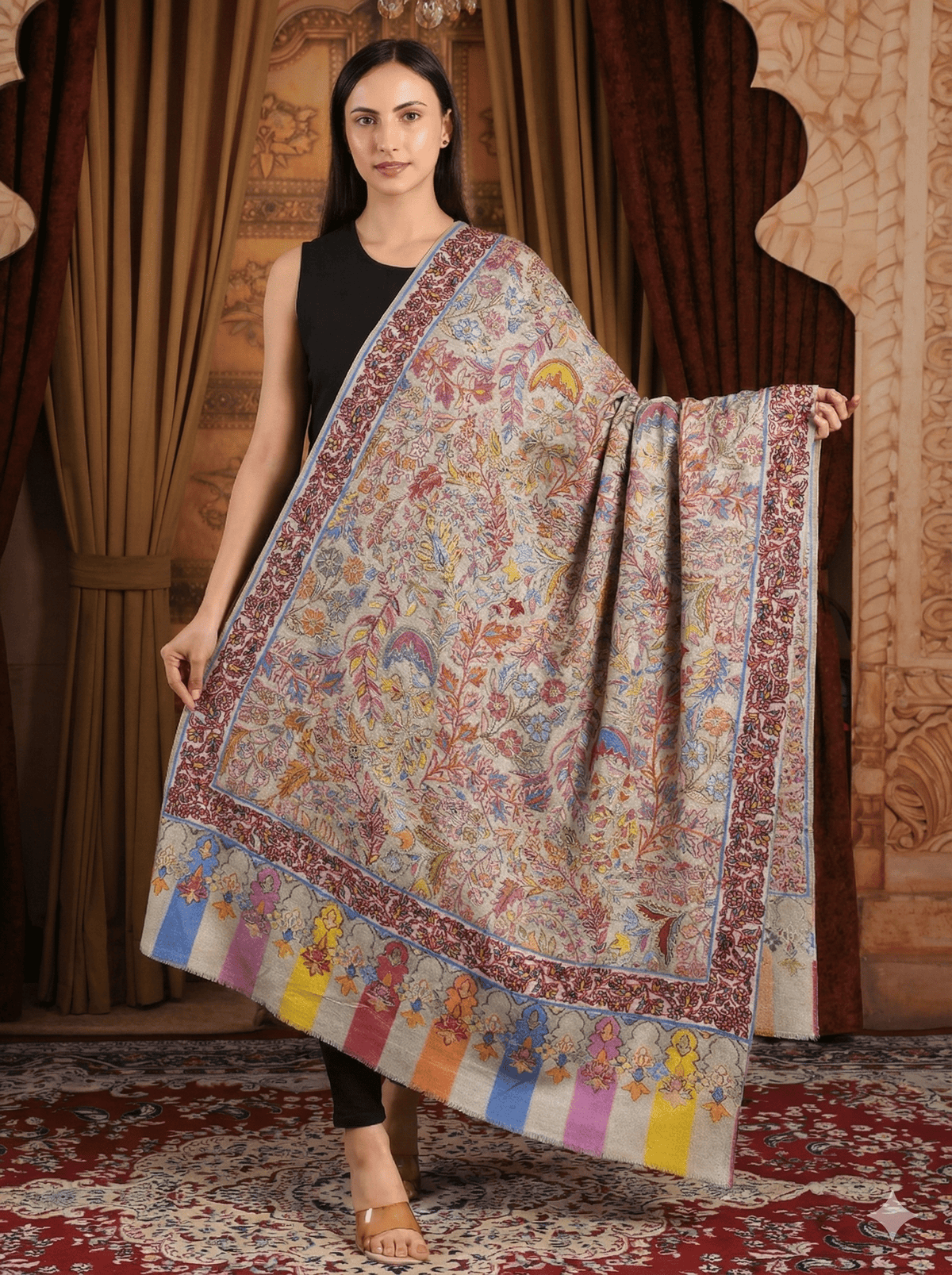 Kalamkari Pashmina Shawl