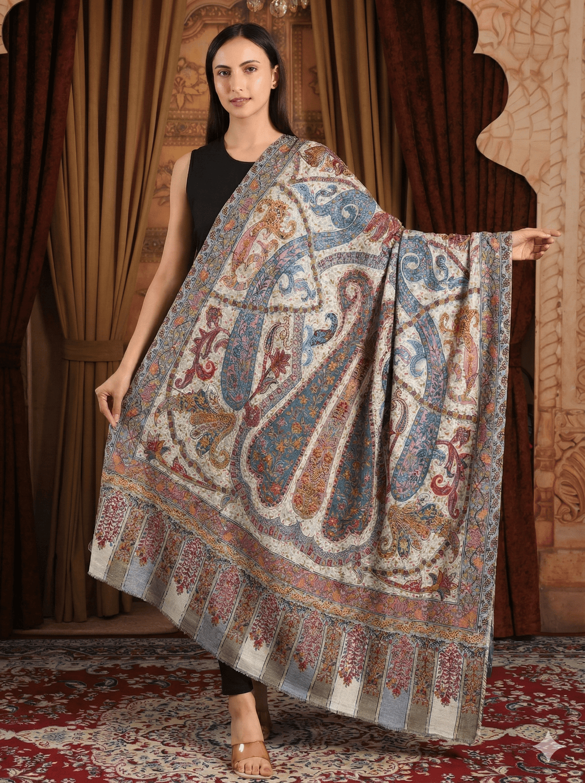 Kalamkari Pashmina Shawl
