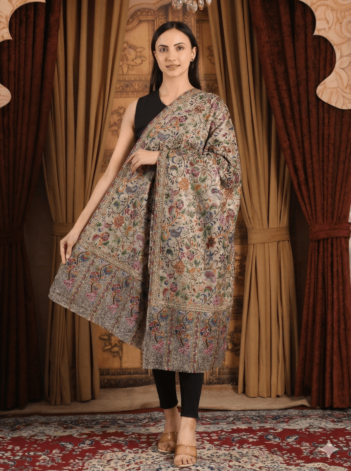 Kalamkari Pashmina Shawl