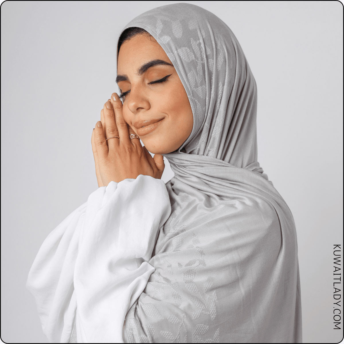 Leafy Elegance Cotton Stretch Scarf