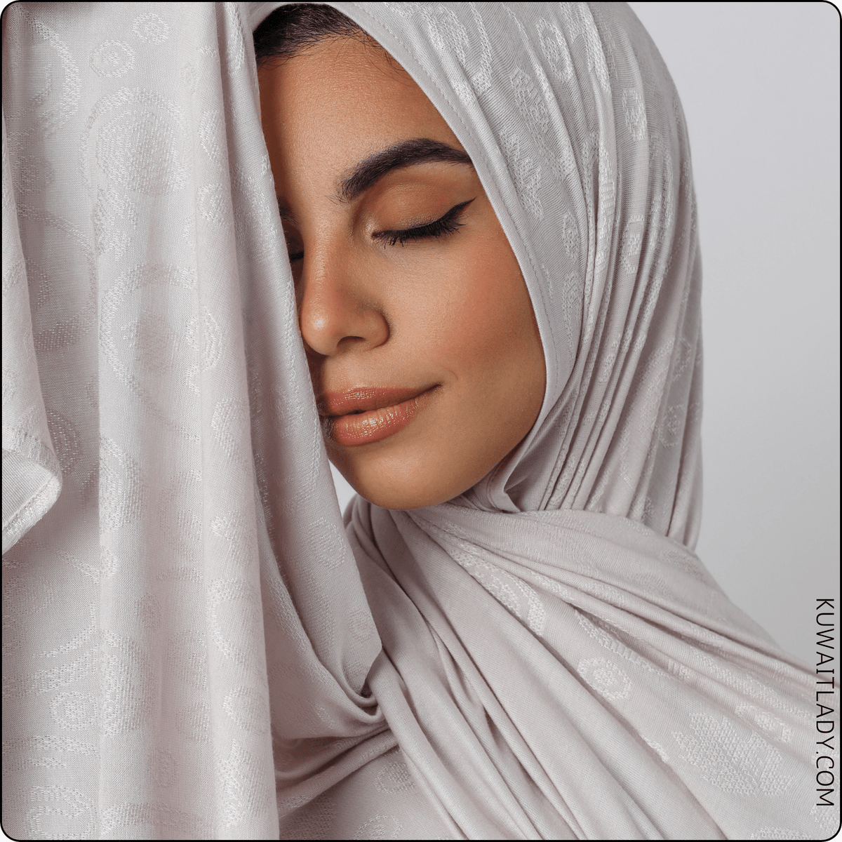 Leafy Elegance Cotton Stretch Scarf