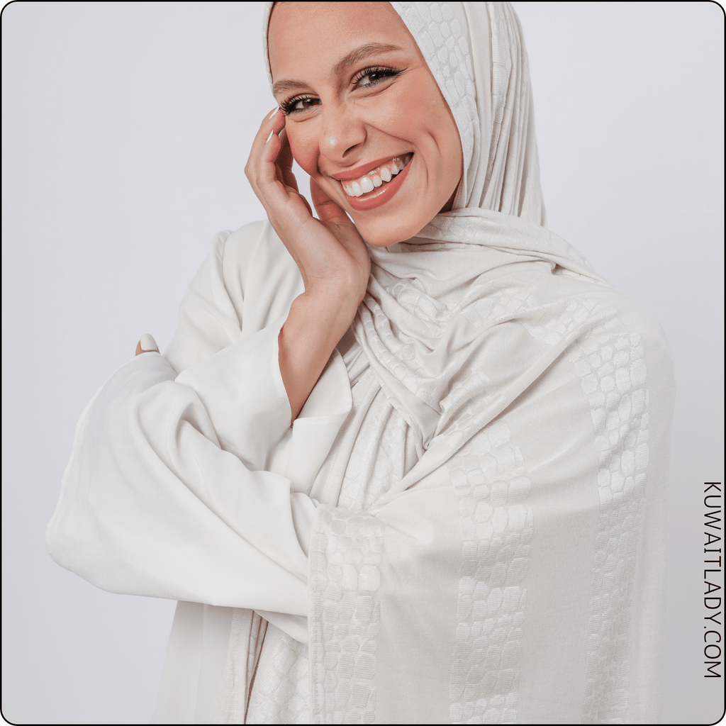 وشاح قطني بنقشة فراء النمر