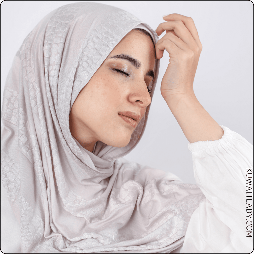 وشاح قطني بنقشة فراء النمر
