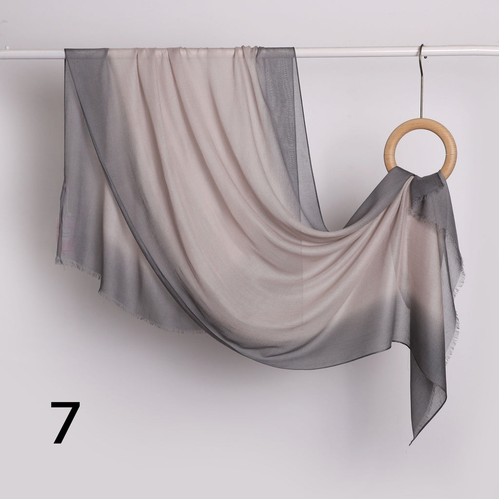 Linen Border Ombre Scarf