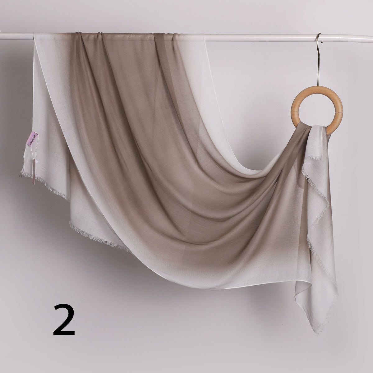 Linen Border Ombre Scarf