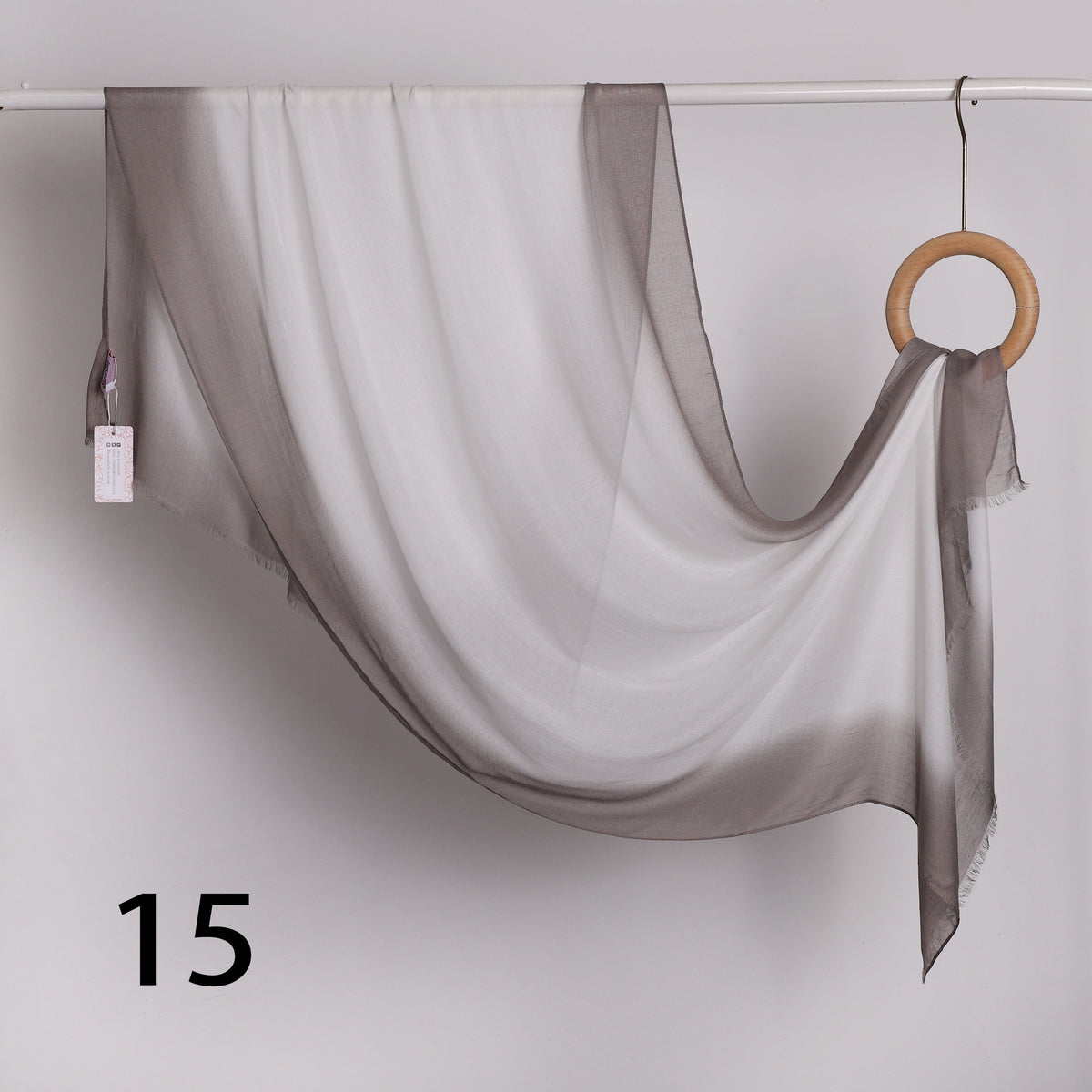 Linen Border Ombre Scarf