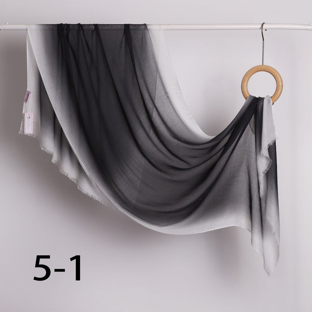 Linen Border Ombre Scarf