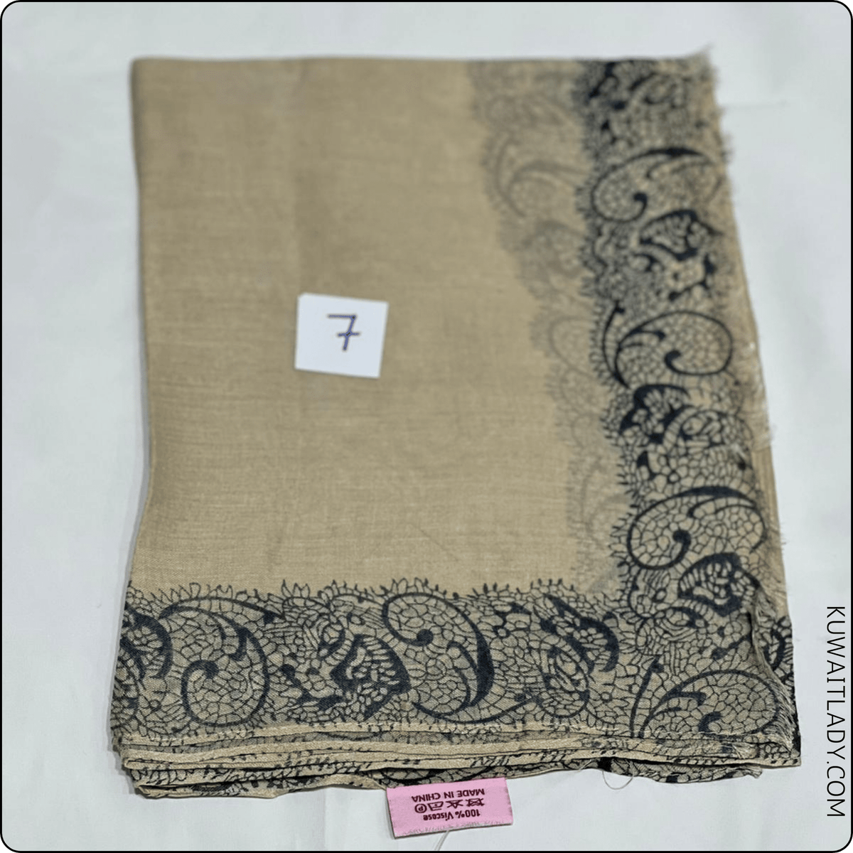 Linen Elite Border Scarf