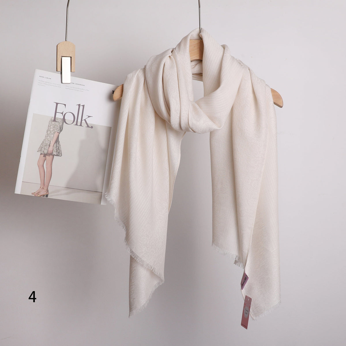 Linen Jacquard Stripes Scarf