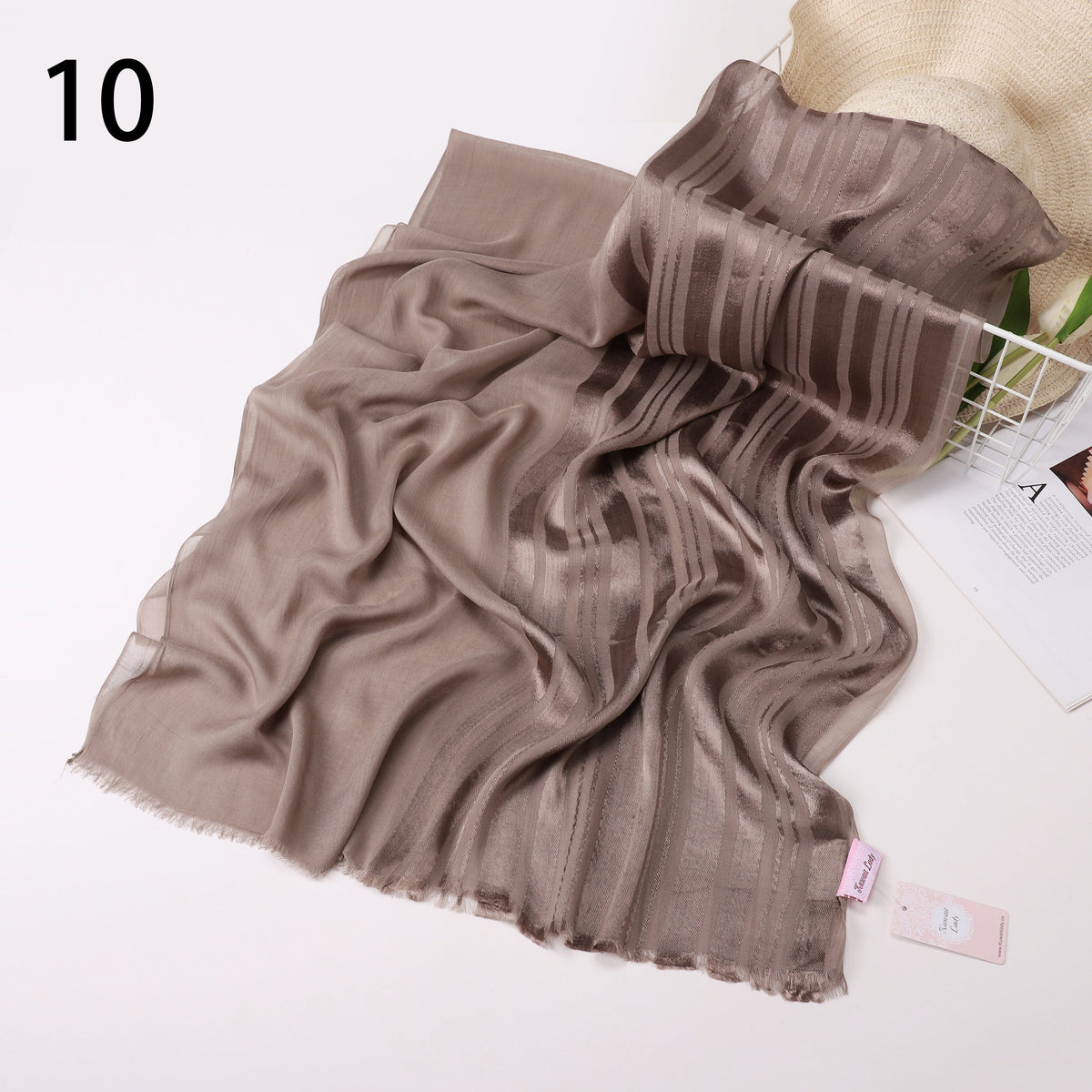 Linen Satin Split Scarf