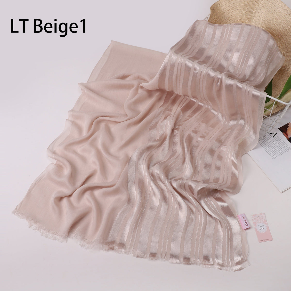 Linen Satin Split Scarf