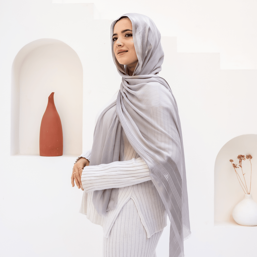 Linen Satin Streams Scarf