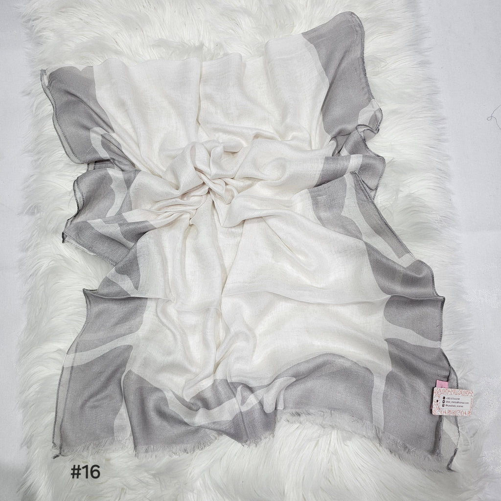 Marble Print Linen Scarf