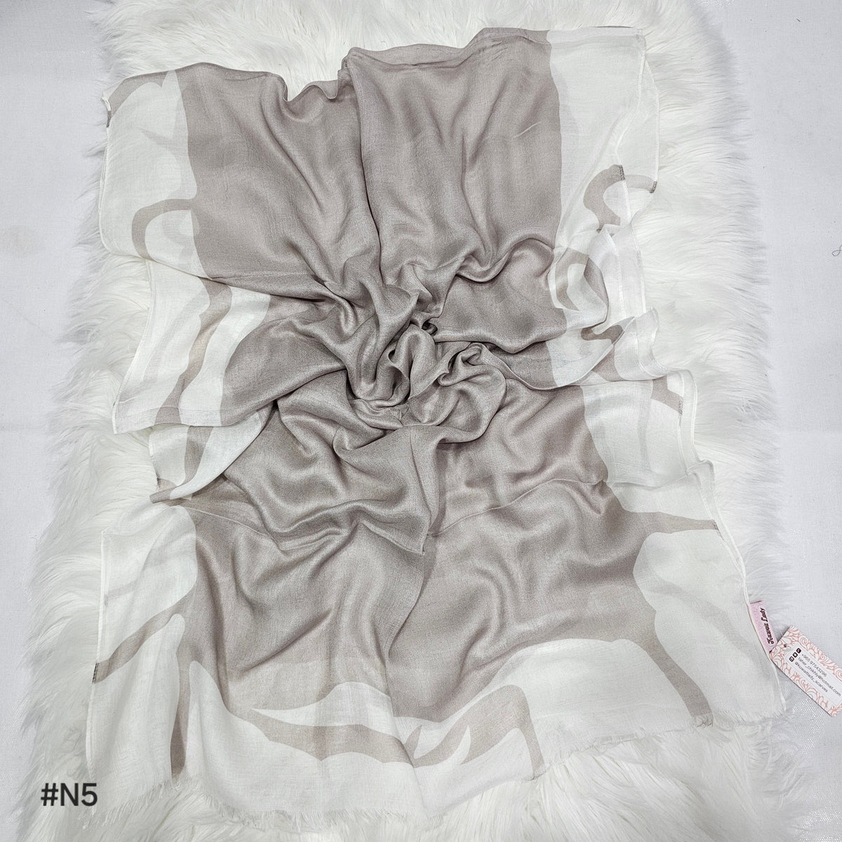 Marble Print Linen Scarf