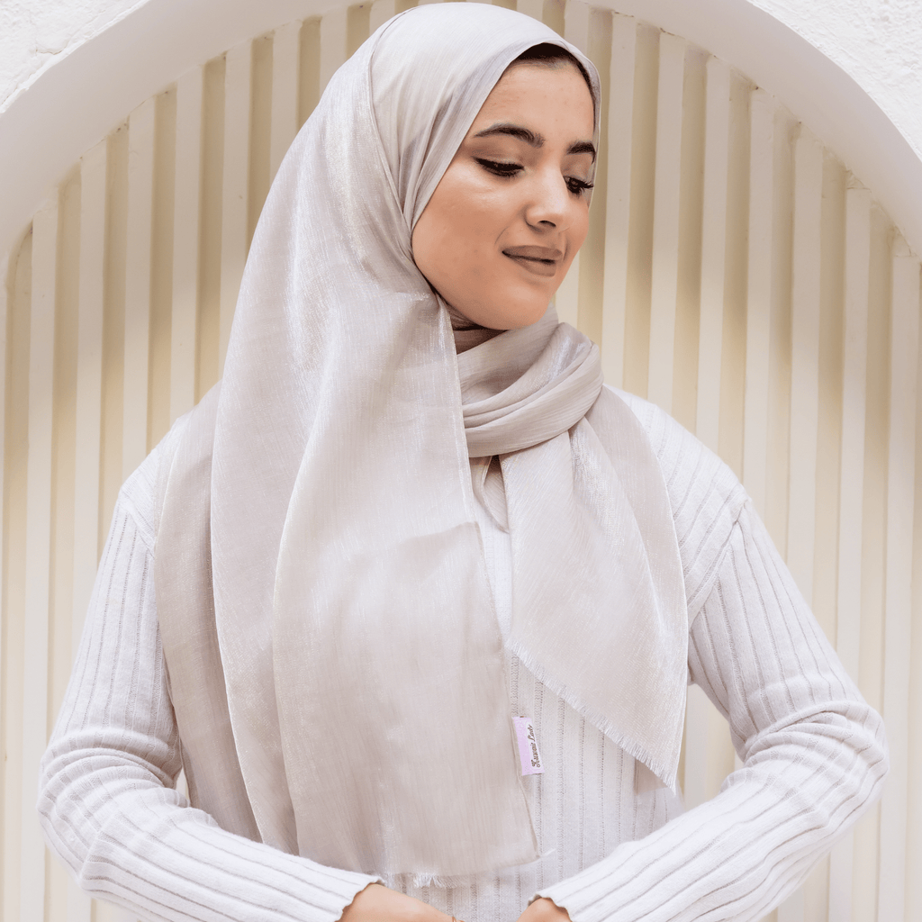وشاح كتان معدني