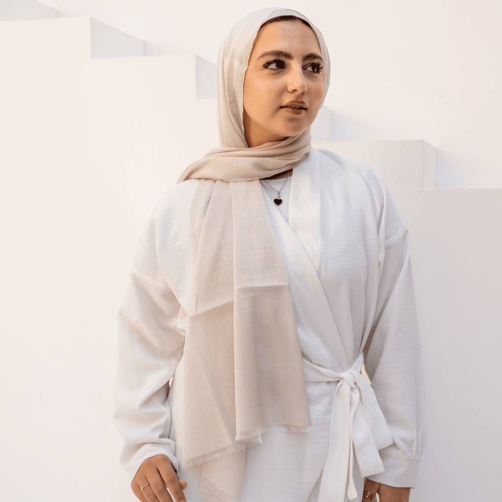 وشاح كتان معدني