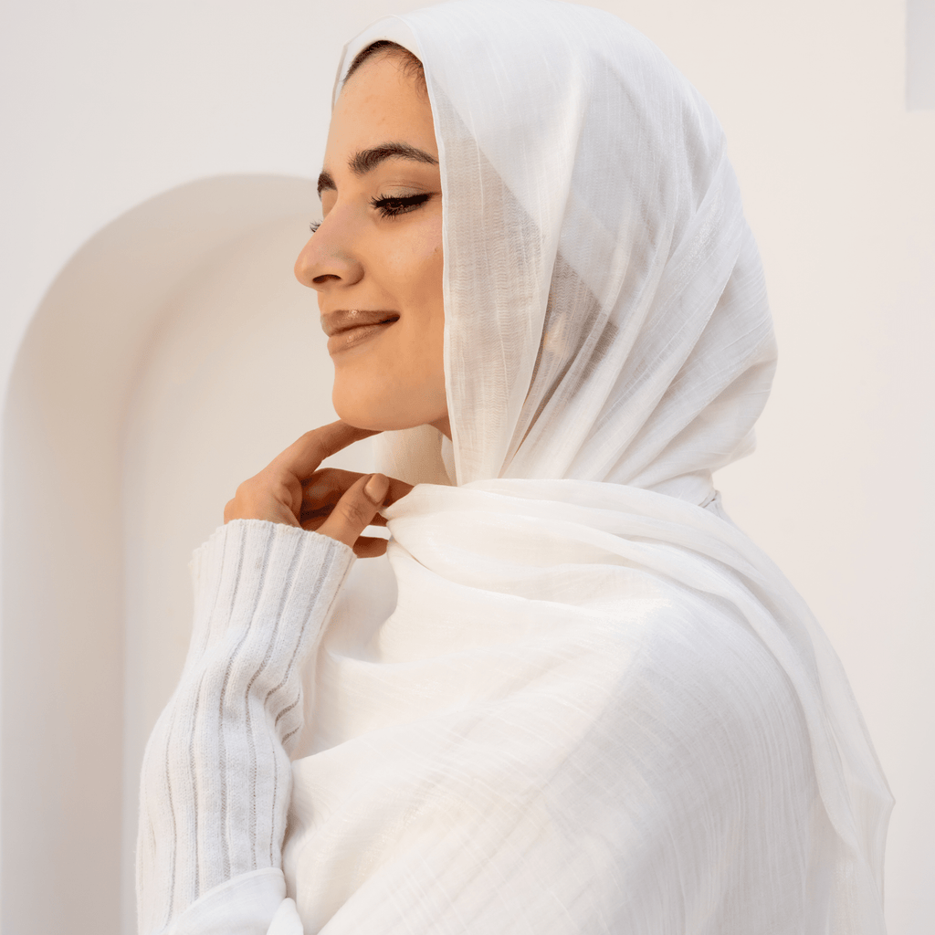 وشاح كتان معدني