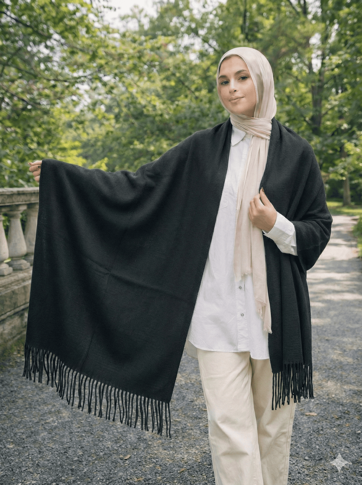 Plain Acrylic Shawl