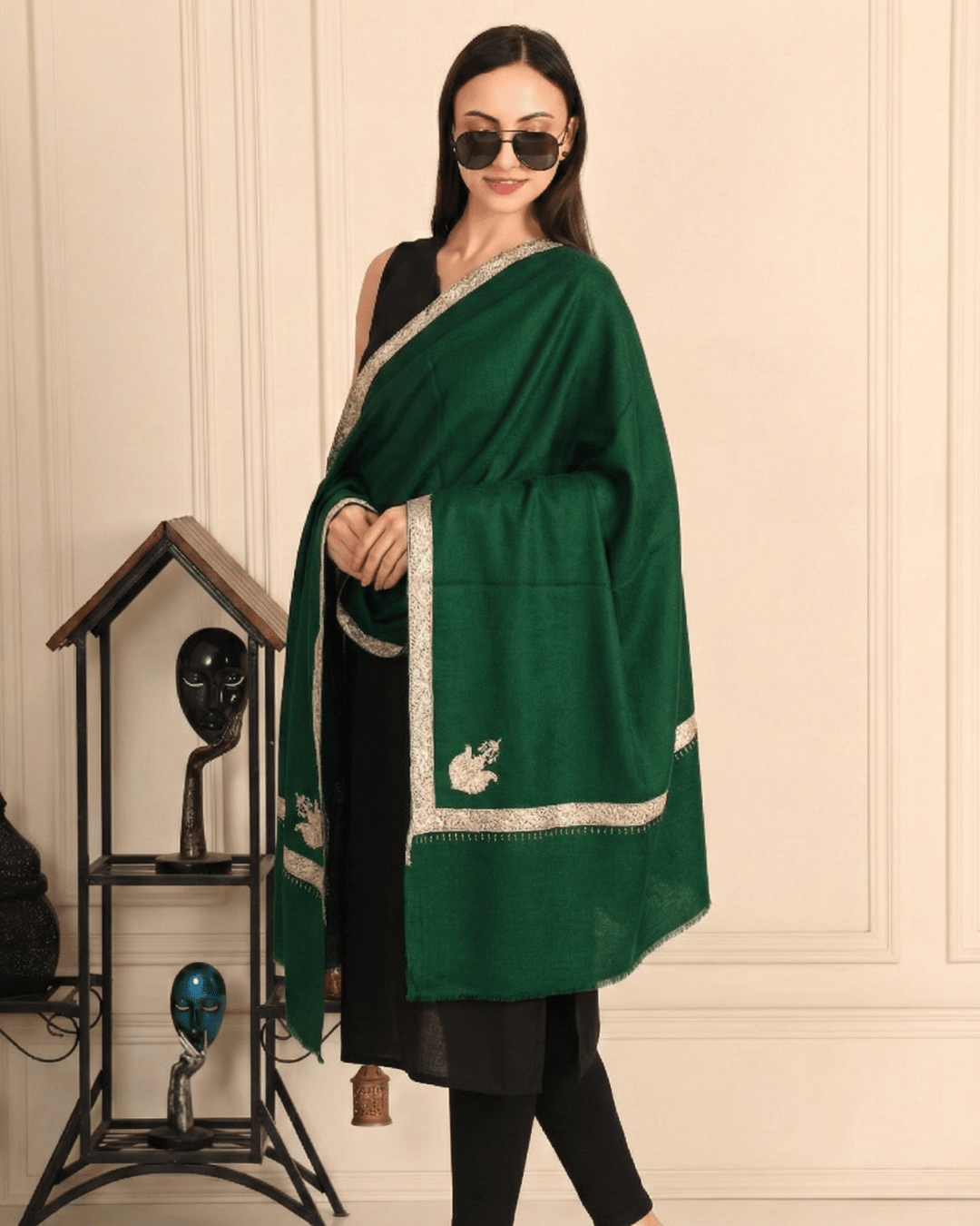 Hashiyadar Embroidery Shawl