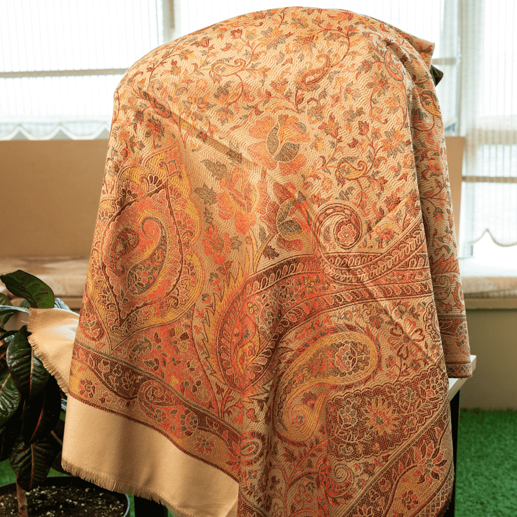 Rich Threadwork Pattern Shawl